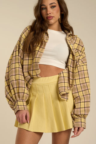 Gonna a pieghe CLÍO YELLOW