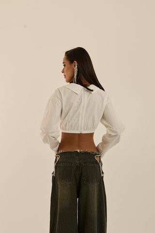 CAMICIA CON ZIP HIVORY