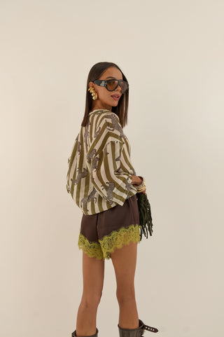 BROWN&GREEN CULOTTE LINGERIE