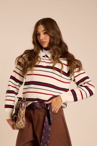 Maglione a righe Boston