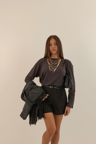 MAGLIA BASIC ALMA GRIGIO ANTRACITE