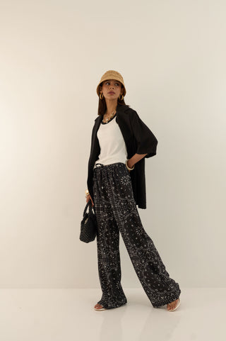 PANTALONE BANDANAS NERO