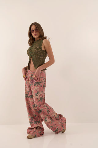 SPRING ROSES DENIM JEANS