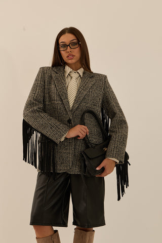 BLAZER FRANGE SHERIFF NERO
