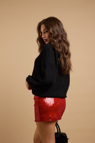 Pullover basico oversize NERO