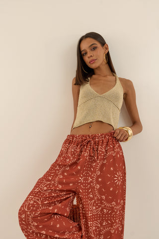PANTALONE BANDANAS TERRACOTTA