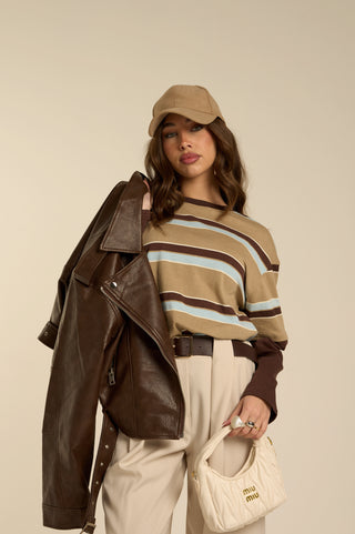 DOBLE LAYERED STRIPE t-shirt