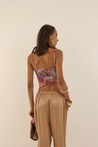 PANTALONE SATIN SABBIA