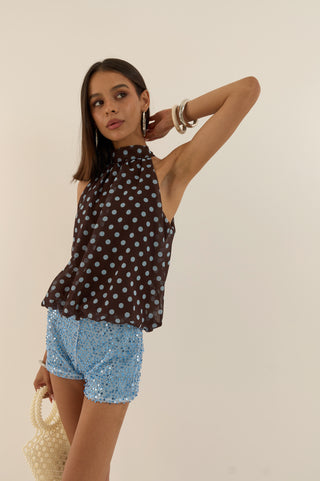 TOP VELATO BLUEBERRY POIS
