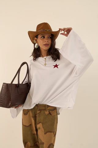 MAGLIA "GOOD THINGS TAKE TIME" BIANCO