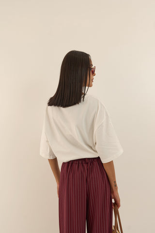 T-SHIRT FUORISEDE VIOLA