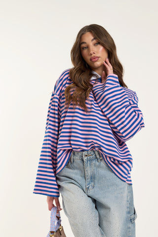 Maglia squadrata a righe MARTINA