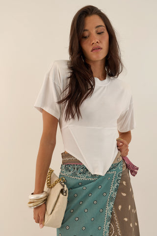 MAGLIA CROP NEVERLAND BIANCO