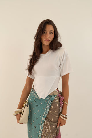 MAGLIA CROP NEVERLAND BIANCO