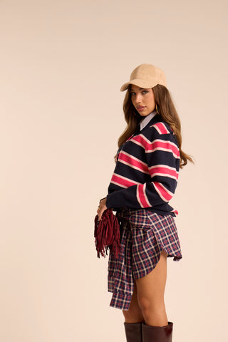 Maglione a righe Paris blu