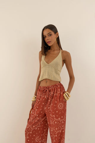 PANTALONE BANDANAS TERRACOTTA