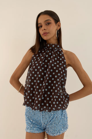 TOP VELATO BLUEBERRY POIS