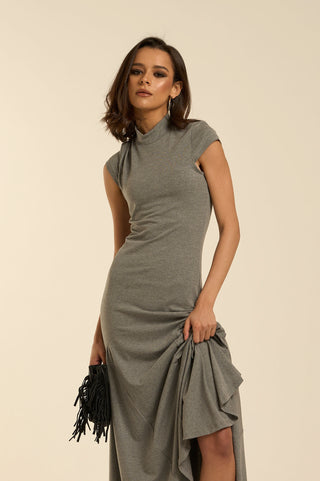 Abito in maglia grey VOLUME SKIRT