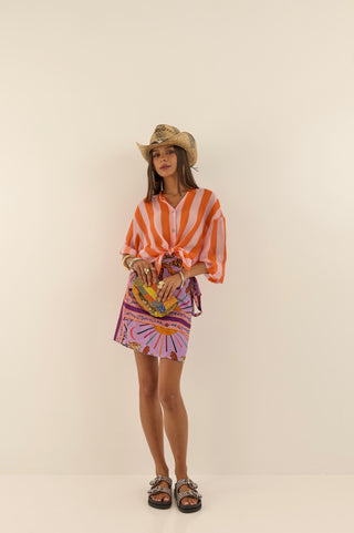 CAMICIA TUCSON RIGHE ARANCIO