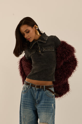 ECOPELLICCIA BORDEAUX GILDA
