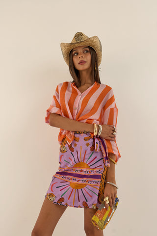 GONNA PAREO CORTO TAHITI LILLA