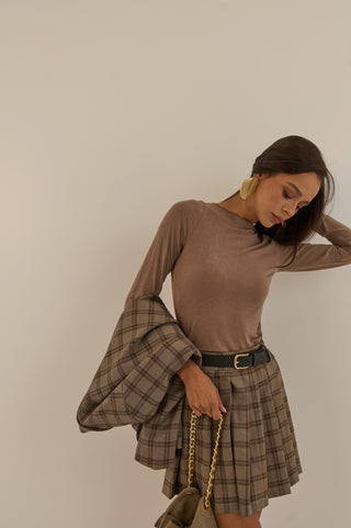MAGLIA A MANICA LUNGA ROSINA BEIGE