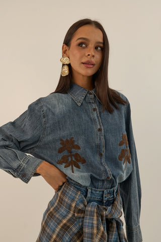 CAMICIA DENIM WILDFLOWER
