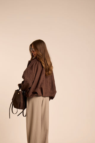 Bomber in suede BRUNA