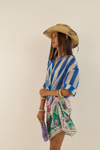 CAMICIA TUCSON RIGHE BLU