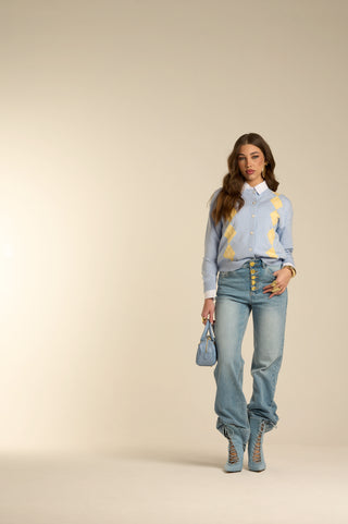 PASTEL ARGYLE CARDIGAN