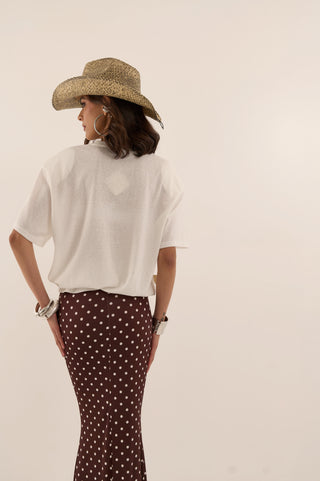 T-SHIRT con spallina imbottita COTTON BIANCO