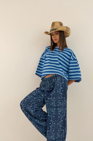 PANTALONE BANDANAS BLU
