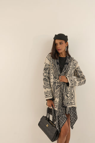 CARDIGAN JACQUARD BIANCO