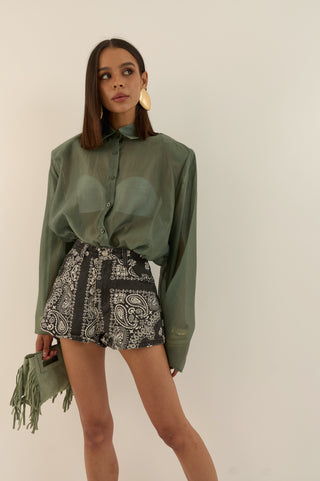 SHORTS BANDANABLACK
