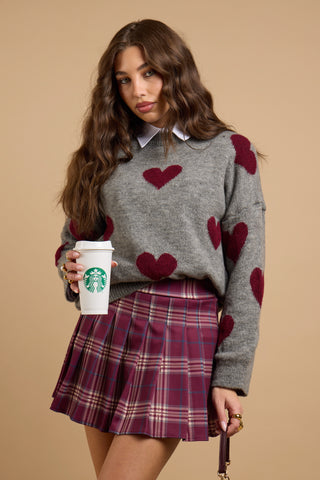 Pullover BURGUNDY HEART