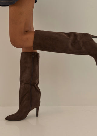 STIVALE SUEDE TAUPEA MORO