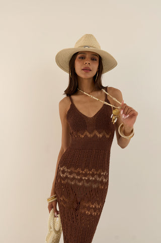 ABITO LUREX MAREA MARRONE