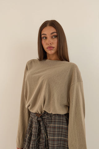 MAGLIA MANICA LUNGA ESSENTIAL BEIGE