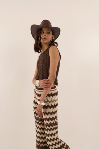 TOP CROCHET MOCHA