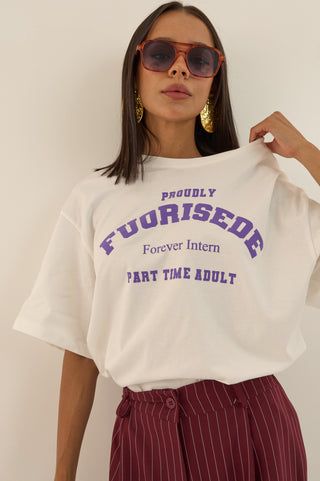T-SHIRT FUORISEDE VIOLA