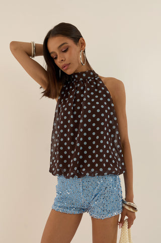 TOP VELATO BLUEBERRY POIS