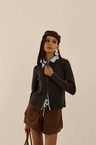 MAGLIA DOUBLE ZIP MIMI'