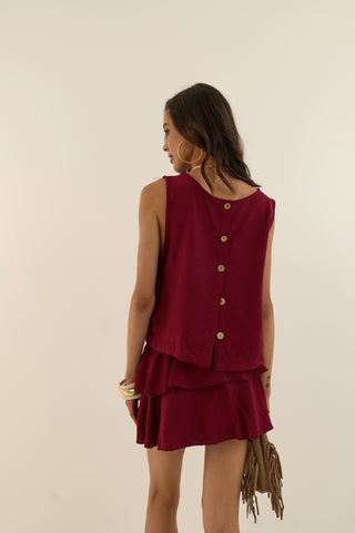 COORDINATO VISCOSA MARSALA RUBINO