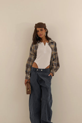 OVERLAP DENIM JEANS