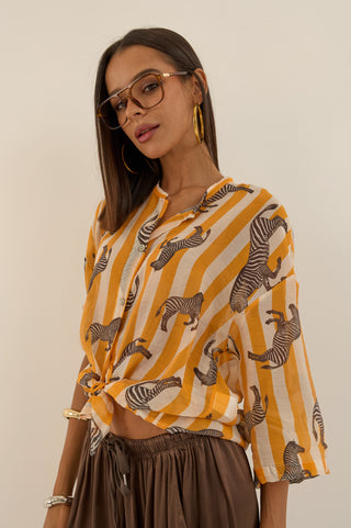 CAMICIA TUCSON ZEBRA ARANCIO