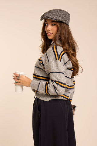 Maglione a righe Grey Stripe