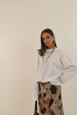 MAGLIA OVERSIZE BASIC BIANCO