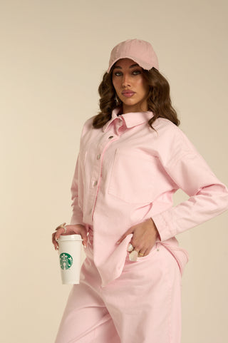 BUBBLE PINK DENIM SHIRT