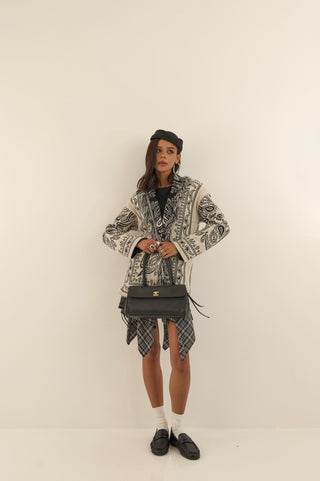 CARDIGAN JACQUARD BIANCO