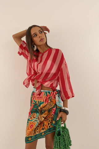 CAMICIA TUCSON RIGHE ROSSO
